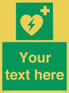 Custom Defibrillator Sign